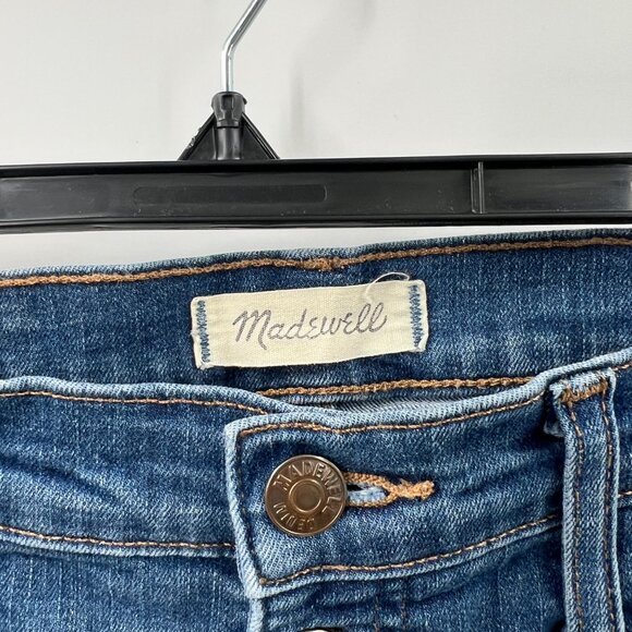 Madewell 10" High-Rise Skinny Jeans Chewed-Hem Edition exposed button fly 29 - Picture 7 of 16